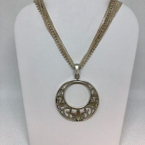 Satya Silver Lotus Flower Pendant Necklace